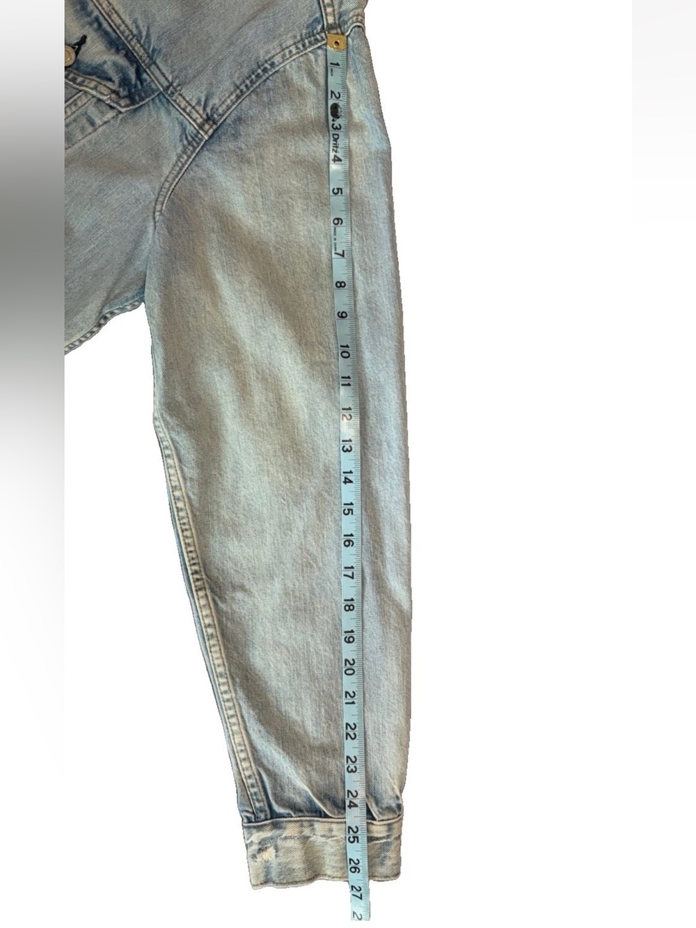 GAP Men's Light Wash “Destructed” (Distressed) Denim Jacket - Size XL - Picture 8 of 10